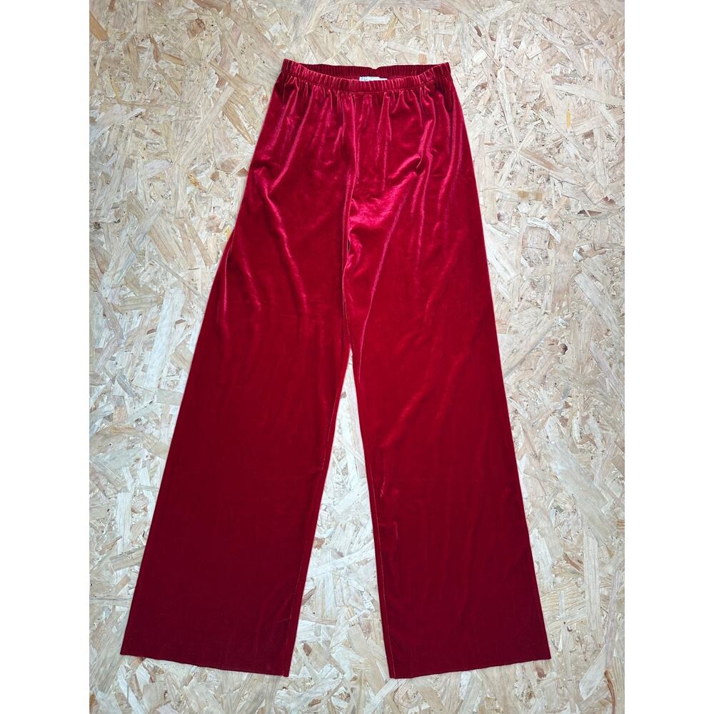 Maria Gabrielle New York Vintage Women’s Red Velvet Straight Pant Sz M